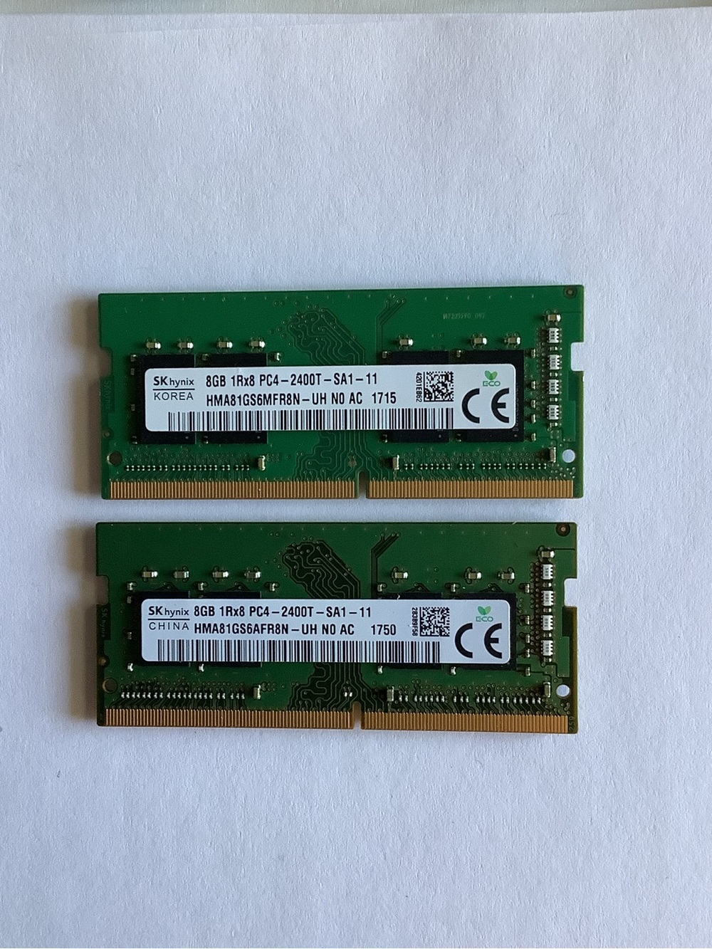 SK Hynix 16GB (2x8GB) 1Rx8 PC4-2400T-SA1-11 laptop RAM kit